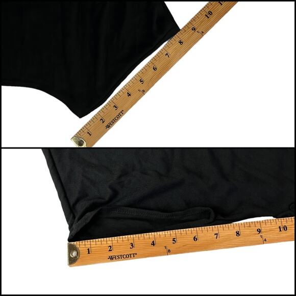 Luv Me More Asymmetrical Scoop Neck Tee Shirt Top Embellished Plus Size 1X Black - Picture 12 of 12